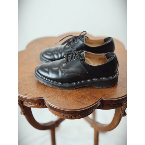 SOLOVAIR England Lace Up Unisex Loafer Black Women's US 6 Men's 5 #0015 - Picture 3 of 8